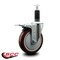 Service Caster 5'' Maroon Poly Swivel 1-1/8'' Expanding Stem Caster Total Lock Brake SCC-EXTTL20S514-PPUB-MRN-118 - alternate 4